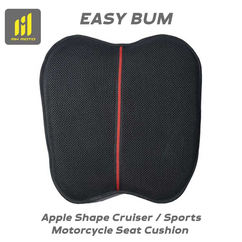 MH Moto Easy Bum Apple Shape Cruiser & Sports Motorcycle Seat Cushion with rain cover - AH Helmets