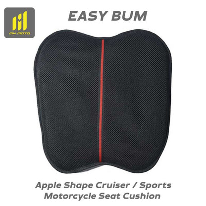 MH Moto Easy Bum Apple Shape Cruiser & Sports Motorcycle Seat Cushion with rain cover - AH Helmets