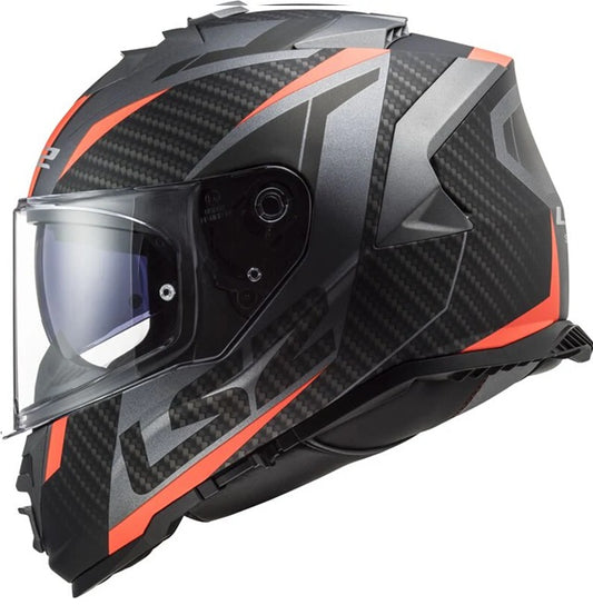 LS2 FF800 Storm II Racer Matt Titanium Orange Helmet - AH Helmets