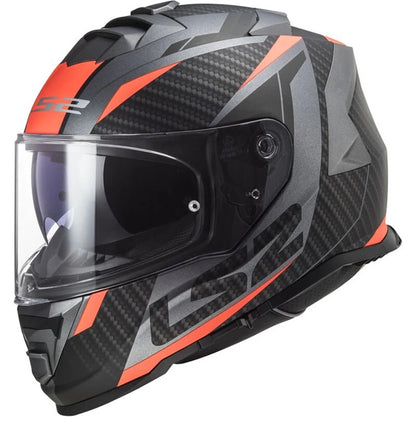 LS2 FF800 Storm II Racer Matt Titanium Orange Helmet - AH Helmets