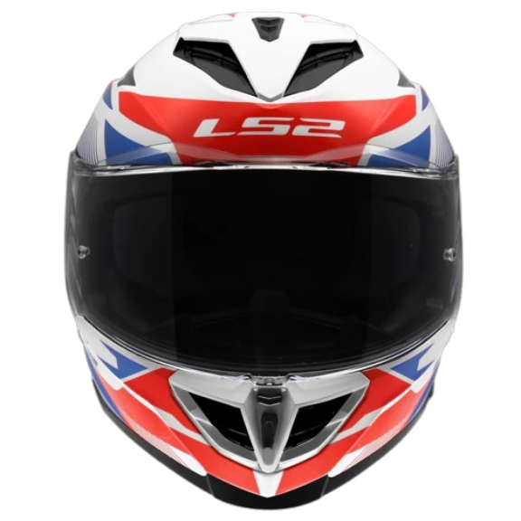 LS2 FF818 STORM III KOMAI GLOSS WHITE BLUE RED (ECE 22.06)