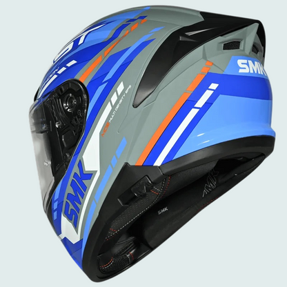 Smk Typhoon Tourer Gloss Grey Blue White Helmet -06 -GL651