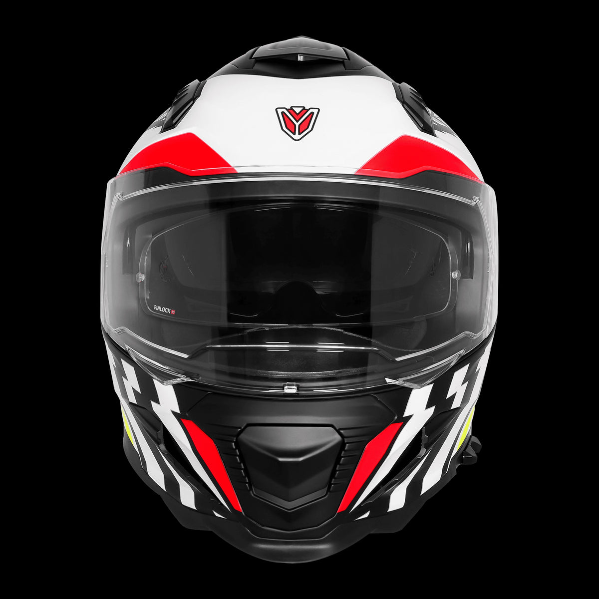 Steelbird IGNYTE IGN-16 GLOSSY STEADY BLACK WITH WHITE BLUE ISS DOT Helmets