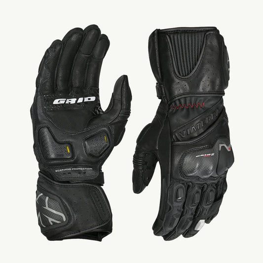 ViaTerra Grid MK3  – Riding Black full gauntlet Gloves