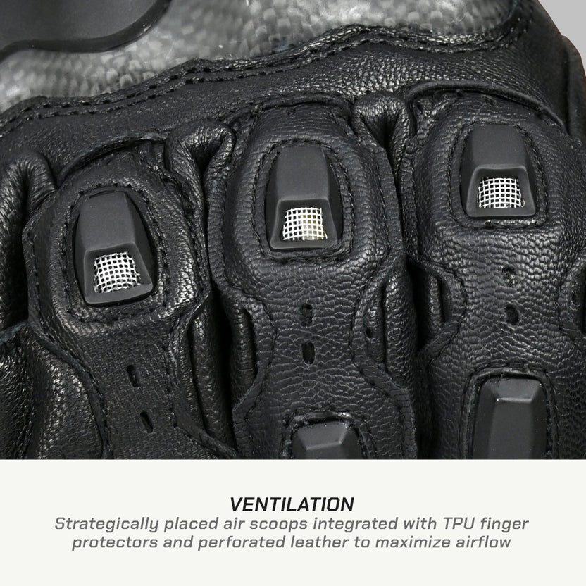ViaTerra Grid MK3  – Riding Black full gauntlet Gloves
