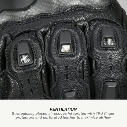 ViaTerra Grid MK3  – Riding Black full gauntlet Gloves