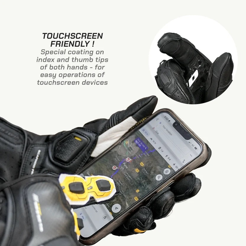 ViaTerra Grid MK3  – Riding Black full gauntlet Gloves