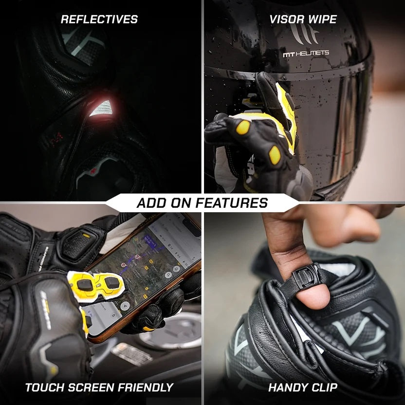 ViaTerra Grid MK3  – Riding Black full gauntlet Gloves