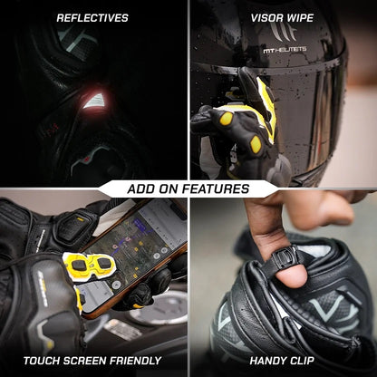 ViaTerra Grid MK3  – Riding Black full gauntlet Gloves