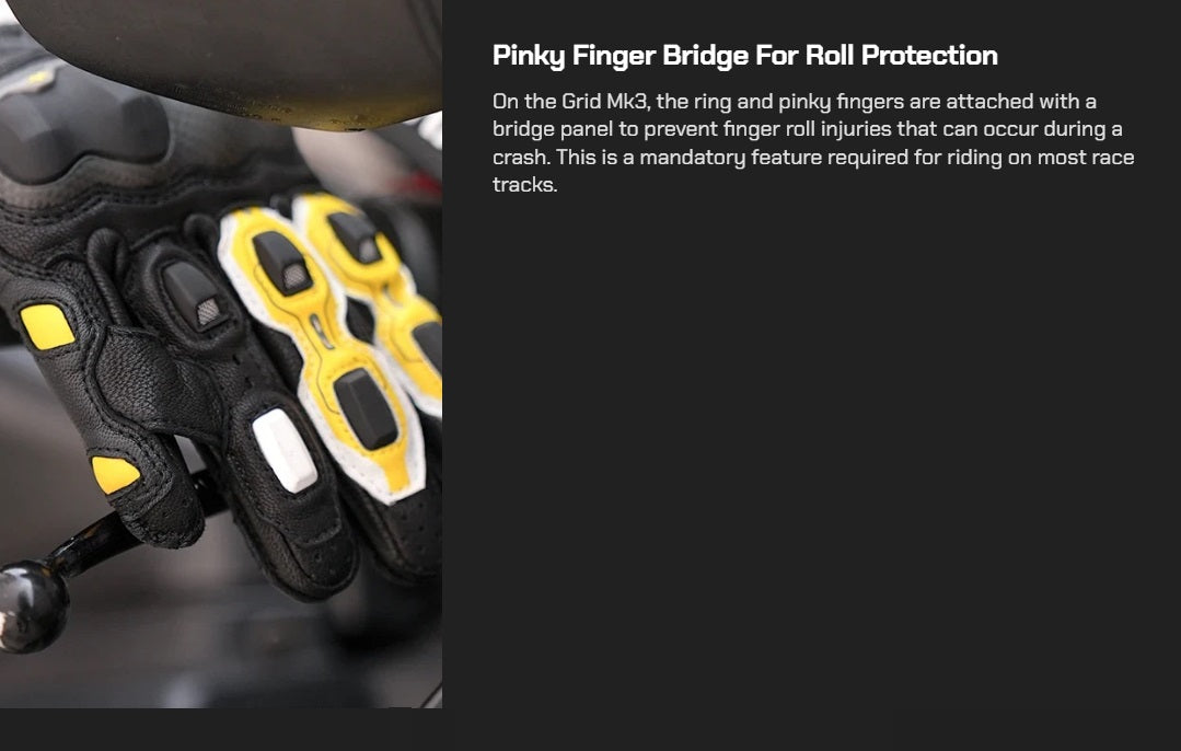 ViaTerra Grid MK3  – Riding Black full gauntlet Gloves