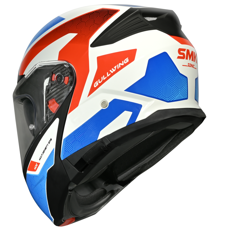 SMK Gullwing Sonic Gloss Blue White Red Helmet (GL153)