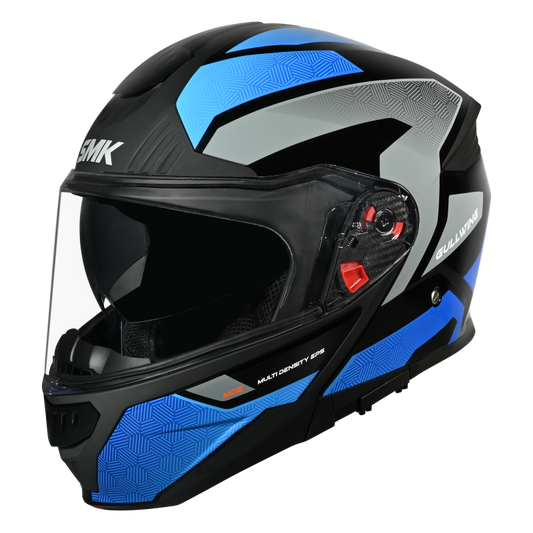 SMK Gullwing Sonic Gloss Black Blue Helmet (GL256)