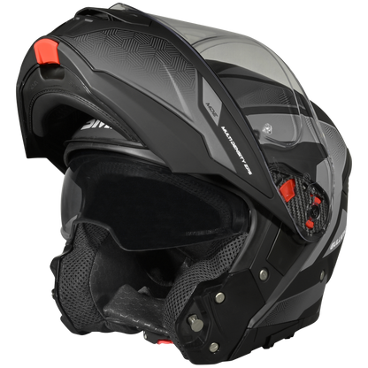 SMK Gullwing Sonic Matt Black Grey Helmet (MA266)