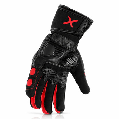 AXOR GATOR RIDING BLACK RED GLOVES