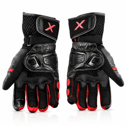 AXOR GATOR RIDING BLACK RED GLOVES
