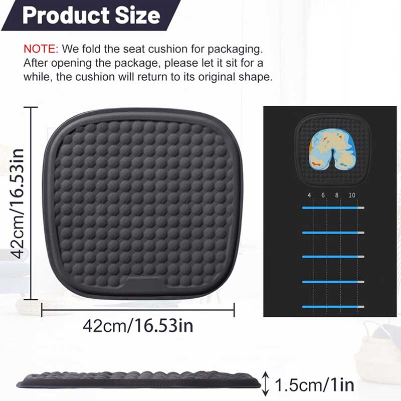 MH Moto Easy Bum Gel Cushions Honeycomb For Car & Office, Home, Wheel Chair - AH Helmets