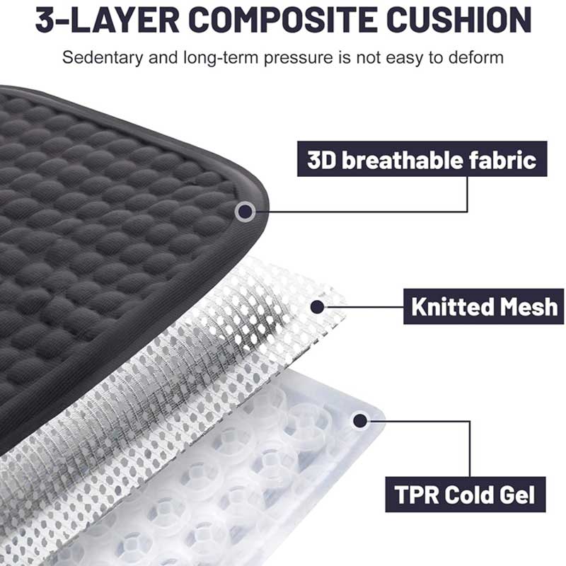 MH Moto Easy Bum Gel Cushions Honeycomb For Car & Office, Home, Wheel Chair - AH Helmets