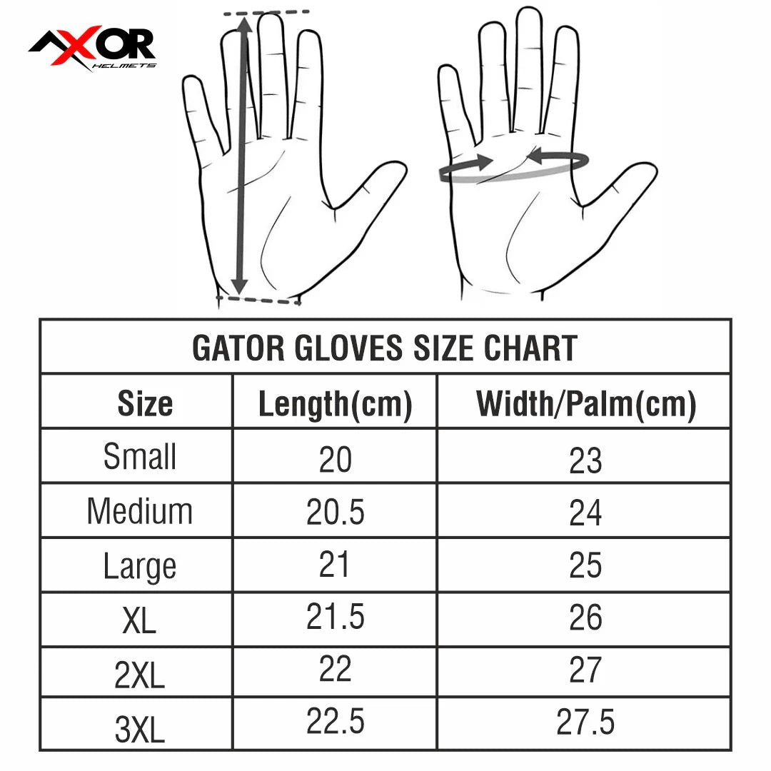 AXOR GATOR RIDING GLOVES-Black