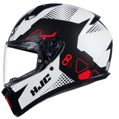 HJC C10 ASPA BLACK WHITE RED (MC1) HELMET