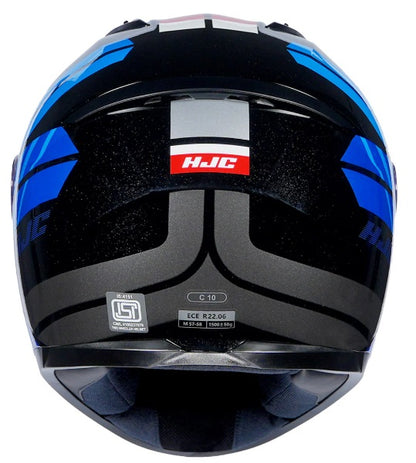 HJC C10 HIPER BLACK RED BLUE (MC21) HELMET