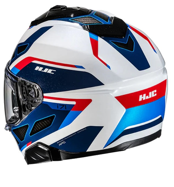 HJC I71 ZEST (MC21) WHITE-RED-BLUE HELMET – AH Helmets