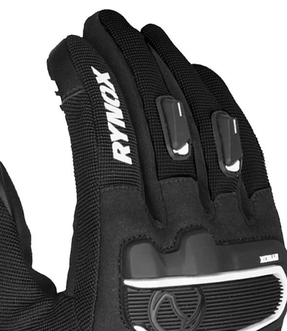 Rynox Helium GT 2 Black White Gloves