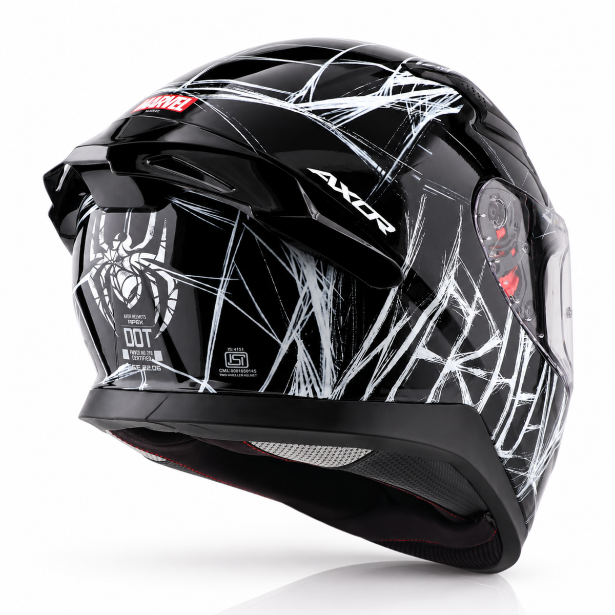 AXOR APEX MARVEL SPIDER MAN EDITION FULL-FACE HELMET WITH SPOILER