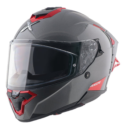 AXOR BRUTALE CORSA DUAL SPOILER HELMET - GLOSS ATHENA GREY RED