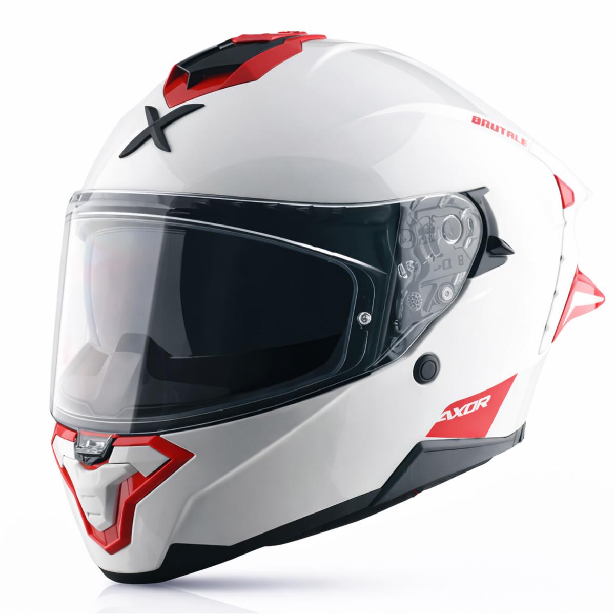 AXOR BRUTALE CORSA DUAL SPOILER HELMET - GLOSS WHITE RED