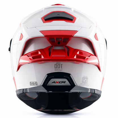 AXOR BRUTALE CORSA DUAL SPOILER HELMET - GLOSS WHITE RED