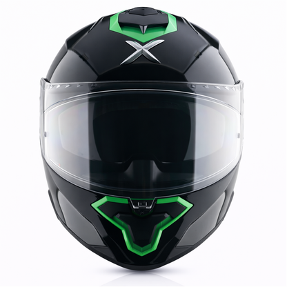 AXOR BRUTALE CORSA DUAL SPOILER HELMET - GLOSS BLACK GREEN