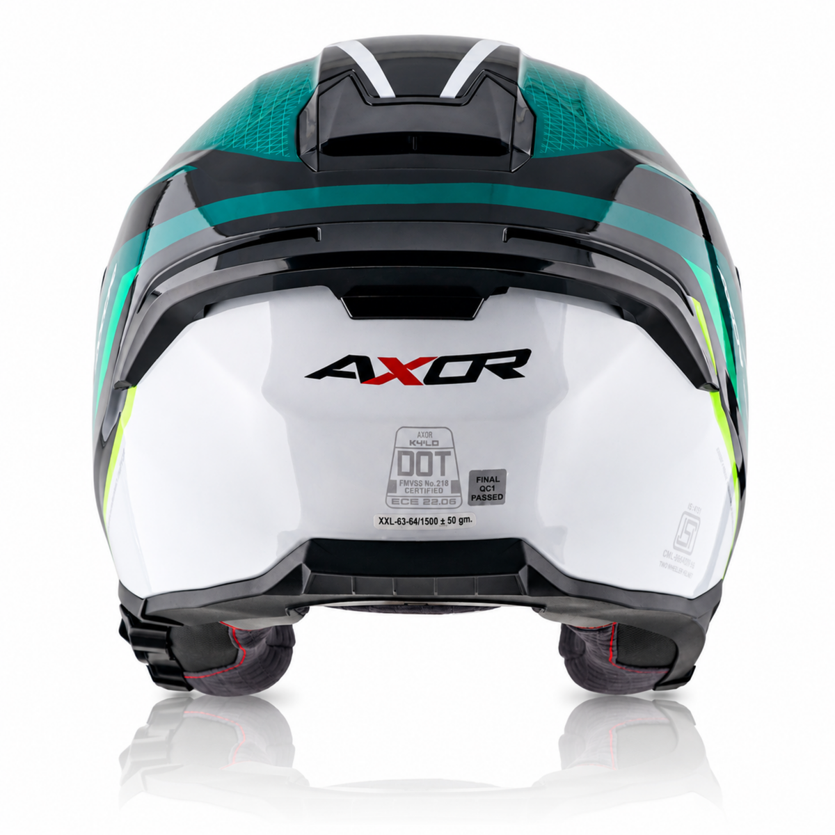 AXOR KYLO BLISS HALF HELMETS- GLOSS GREEN NEON YELLOW