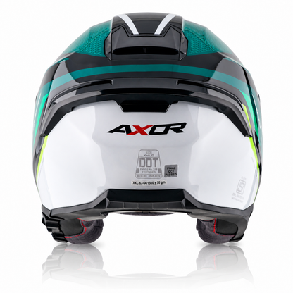 AXOR KYLO BLISS HALF HELMETS- GLOSS GREEN NEON YELLOW