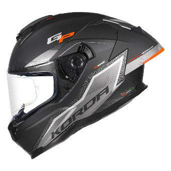 Korda Sonic GP Rapide W/V Helmet - Matt Grey Orange