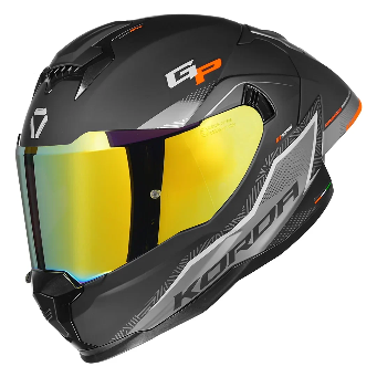 Korda Sonic GP Rapide W/V Helmet - Matt Grey Orange