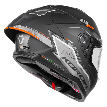 Korda Sonic GP Rapide W/V Helmet - Matt Grey Orange