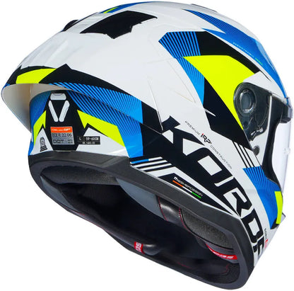 Korda Sonic GP Brave W/V Helmet - Gloss White Flo Yellow