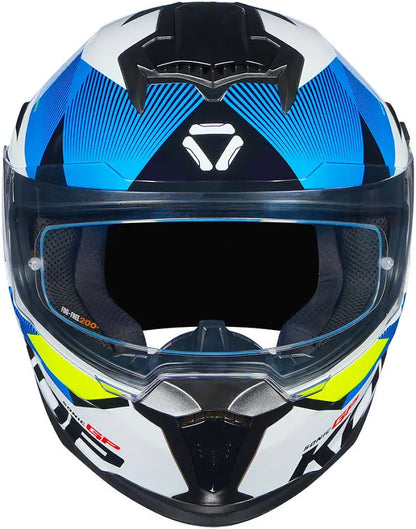 Korda Sonic GP Brave W/V Helmet - Gloss White Flo Yellow
