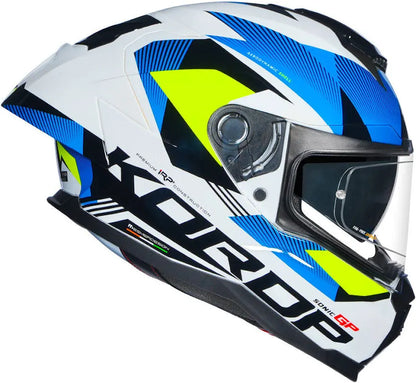 Korda Sonic GP Brave W/V Helmet - Gloss White Flo Yellow