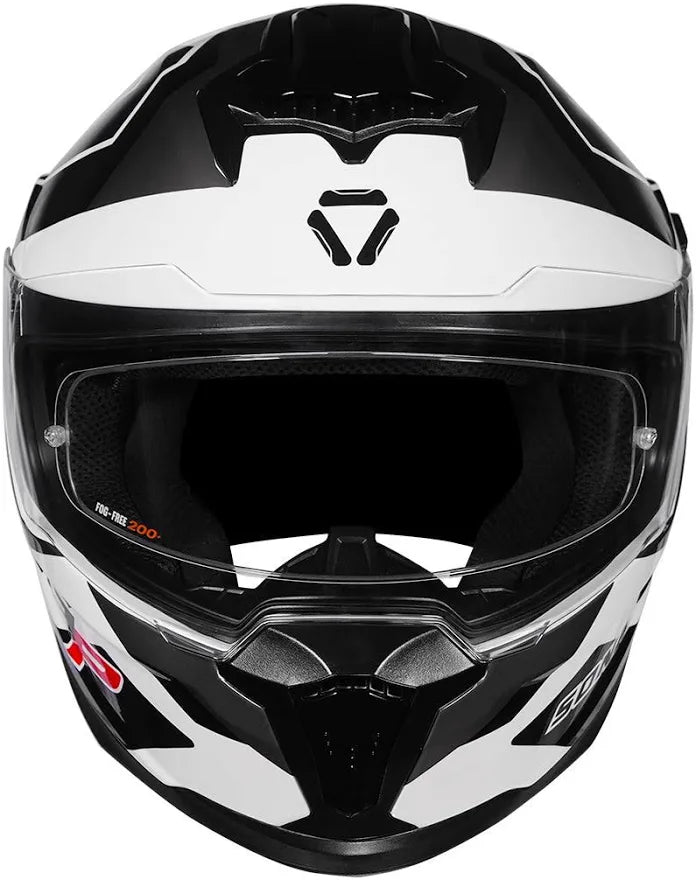KORDA SONIC GP FLASH W/V HELMET- GLOSS WHITE BLACK