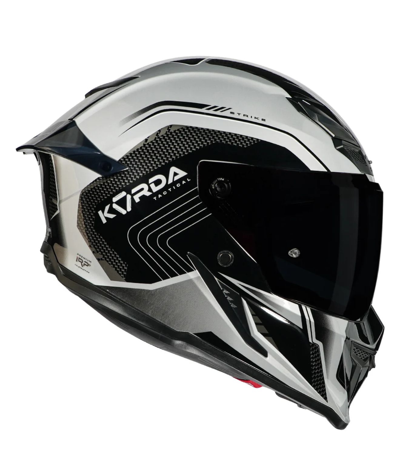 KORDA ICON STRIKE GLOSS GREY Helmet (DUAL VISOR)