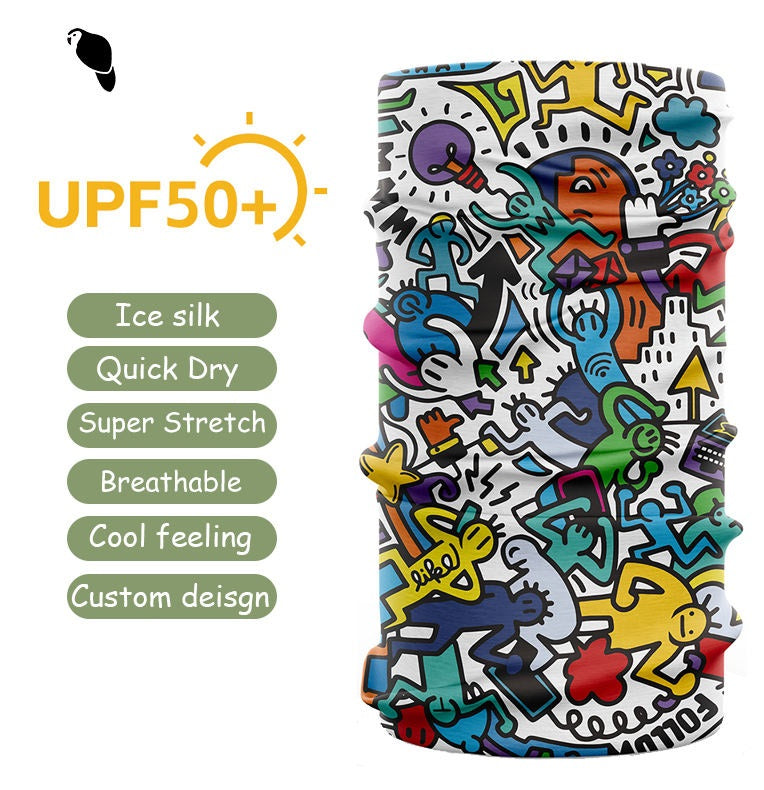 ICE Cool Bamboo Head Scarf UPF50+(9 in 1)