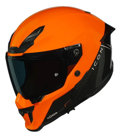 KORDA ICON DUO BLACK ORANGE HELMET(Dual visor)