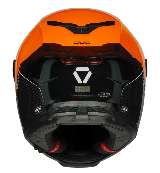 KORDA ICON DUO BLACK ORANGE HELMET(Dual visor)