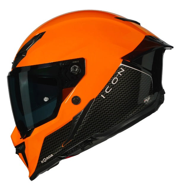 KORDA ICON DUO BLACK ORANGE HELMET(Dual visor)