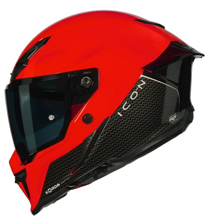KORDA ICON DUO BLACK RED HELMET(Dual visor)