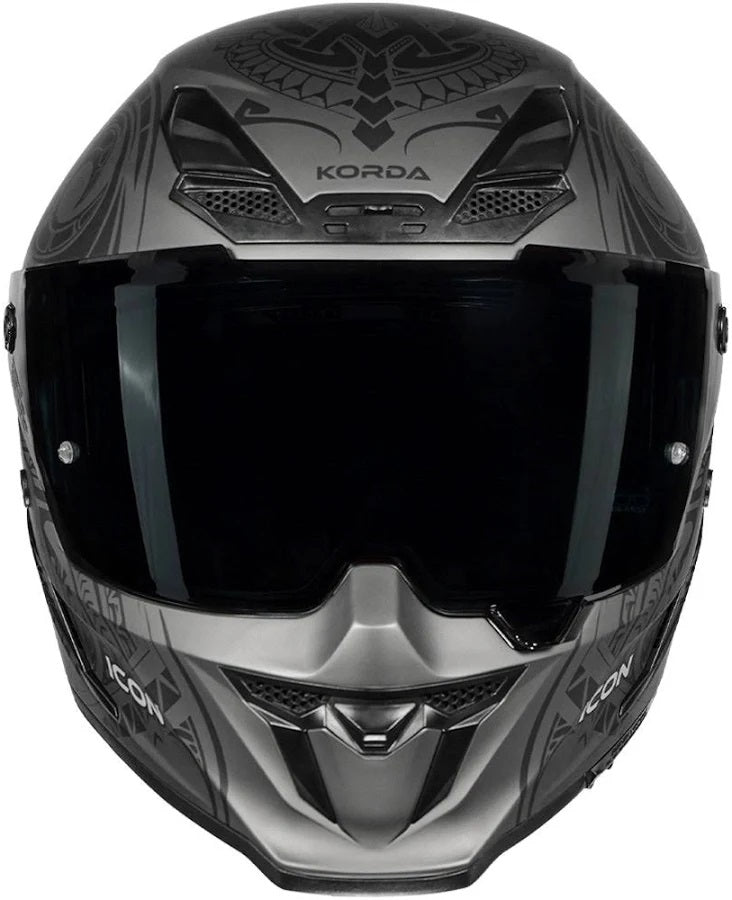 KORDA ICON MAORI MATT GREY HELMET (Dual visor)