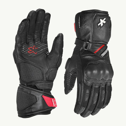 VIATERRA KRUGER V2 FULL GAUNTLET TOURING GLOVES (BLACK)
