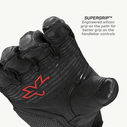 VIATERRA KRUGER V2 FULL GAUNTLET TOURING GLOVES (BLACK)