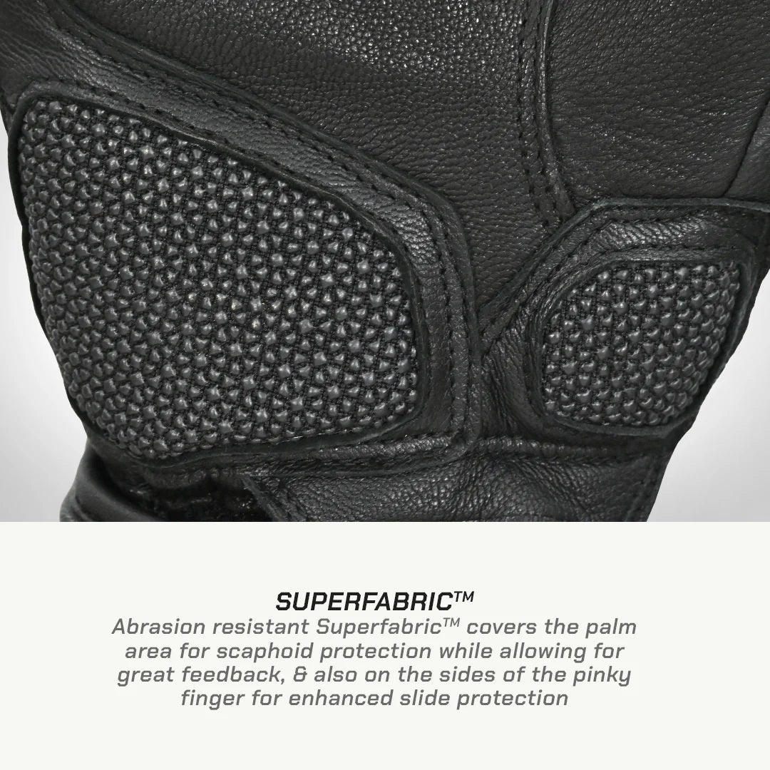 VIATERRA KRUGER V2 FULL GAUNTLET TOURING GLOVES (BLACK)
